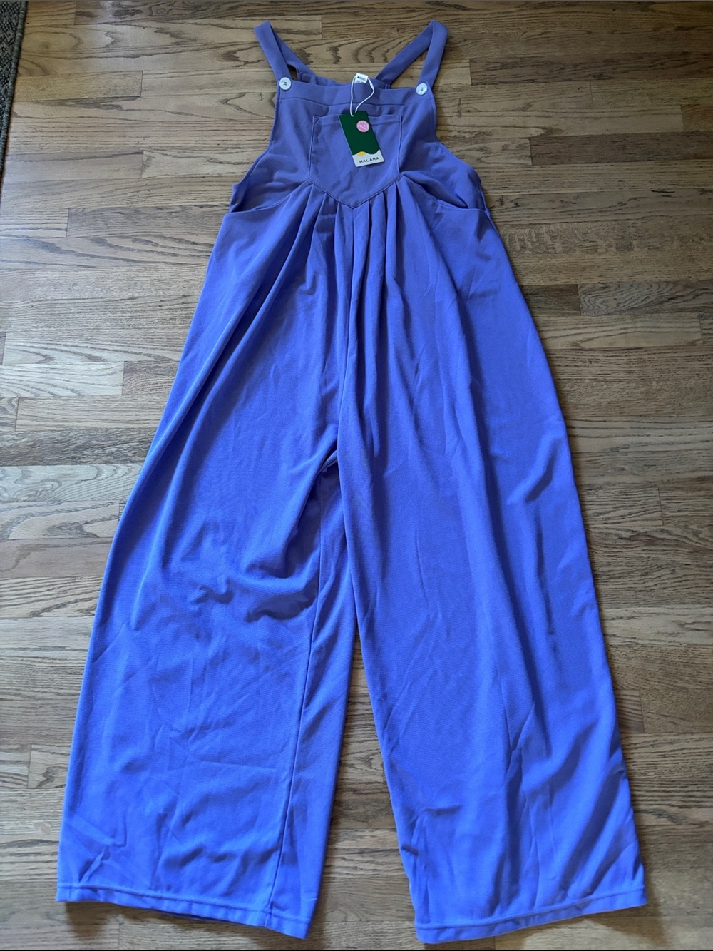 NWT Halara Pocket Waffle Casual Overalls/Jumpsuit in Mellow Purple, Sz L